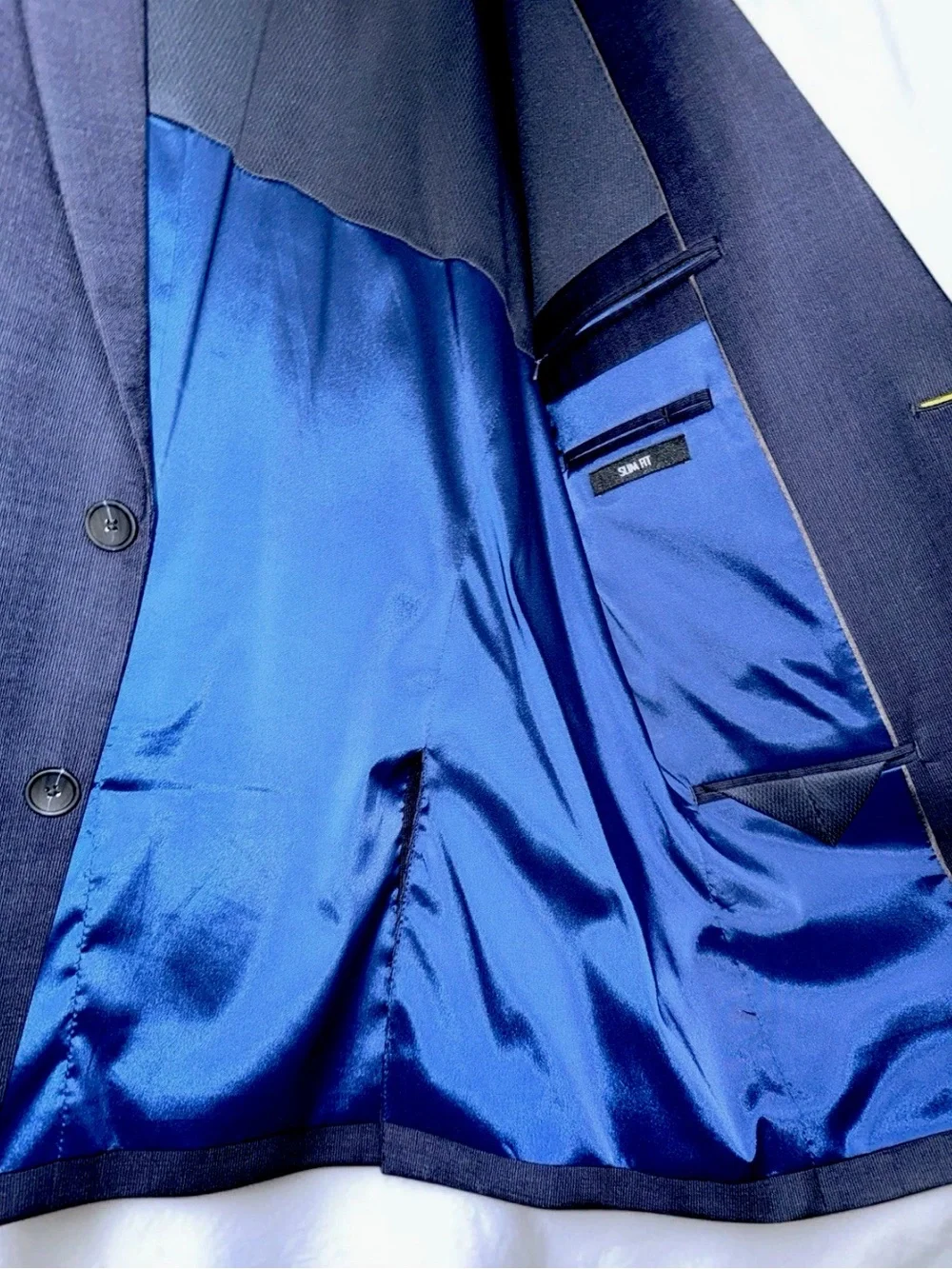 Jos. A. Bank Traveler TravelTech Men’s 40R Navy Wool Blend Sport Coat Blazer EUC - Picture 5 of 5